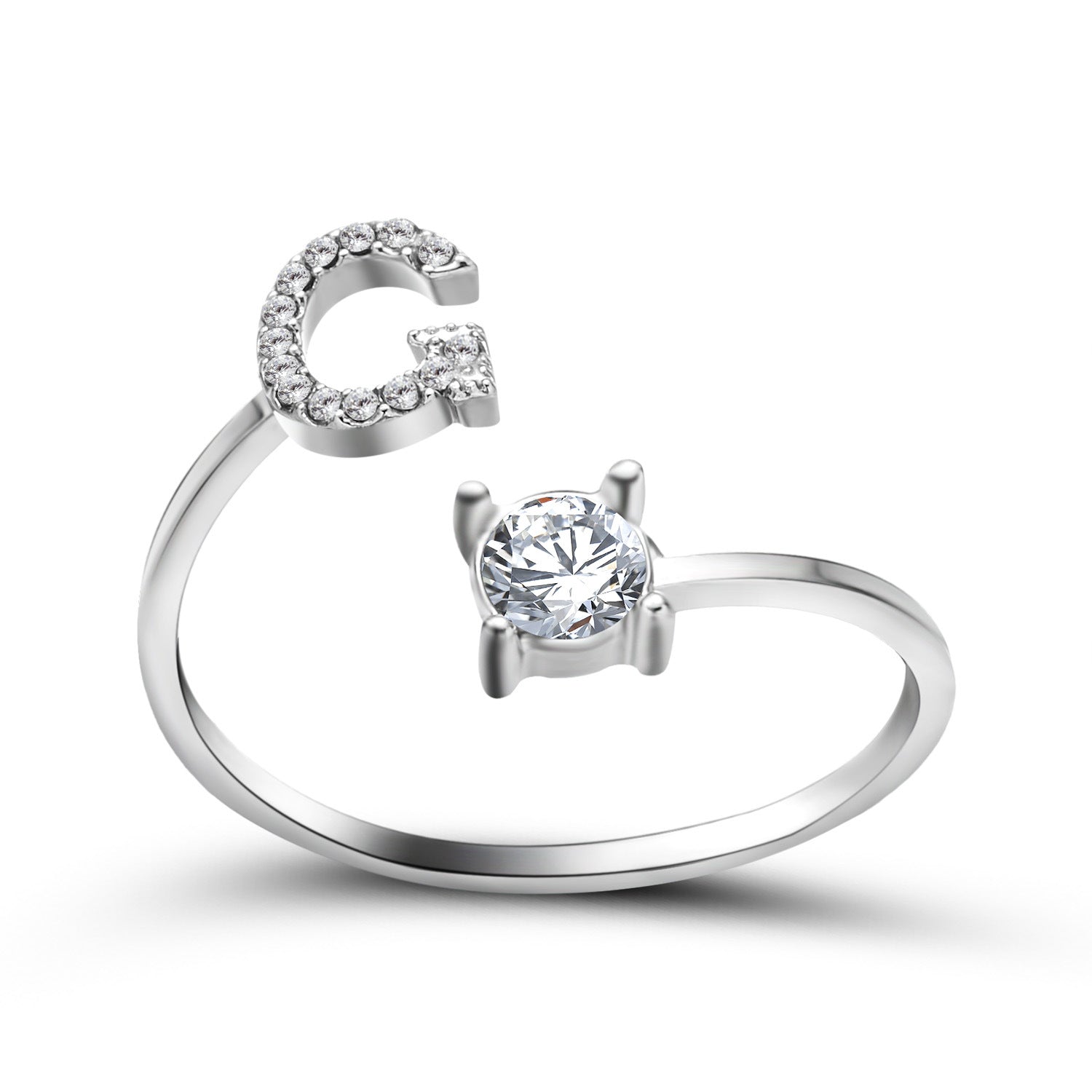 New Design Adjustable 26 Initial Letter Ring Fashion Jewelry For Women Simple Elegant Jewelry New Design Adjustable 26 Initial Letter Ring Fashion Jewelry For Women Simple Elegant Jewelry